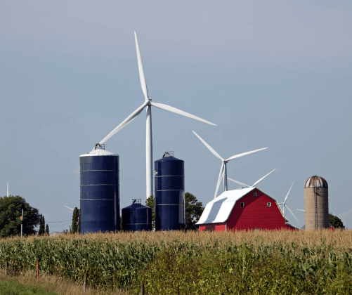 Farm and Windmill